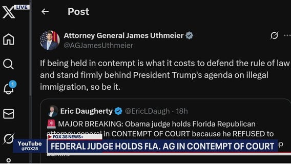 Fla. AG held in contempt over illegal immigration law