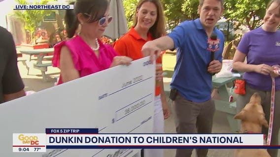 FOX 5 Zip Trip Union Market: Dunkin' donates to Children's National!