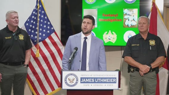 AG Uthmeier press conference: 2 arrested in fentanyl trafficking bust