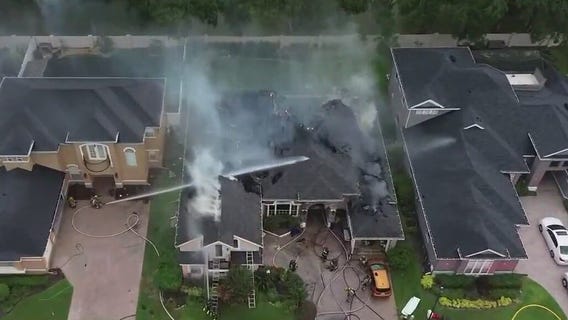 Explosion heard before Sanford home erupted into flames