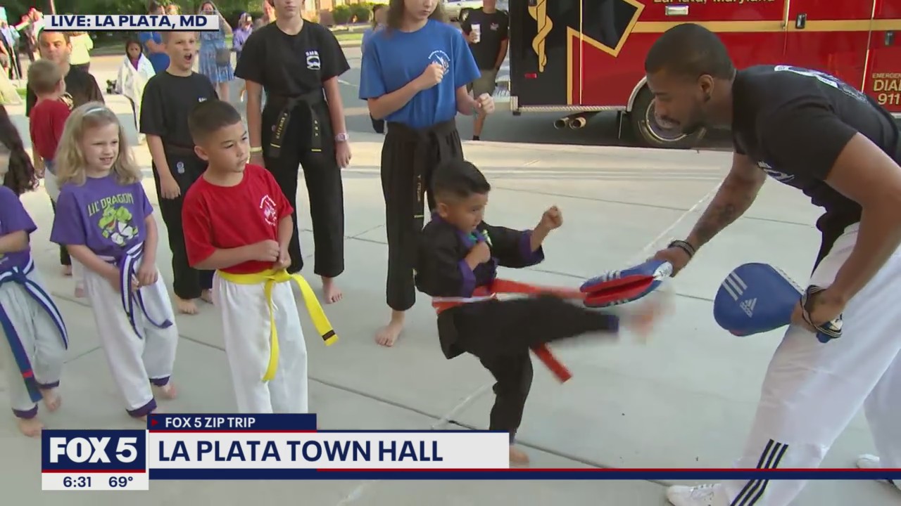FOX 5 Zip Trip La Plata: Working out with Southern MD Martial Arts