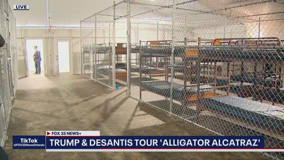 President Trump tours Florida detention facility