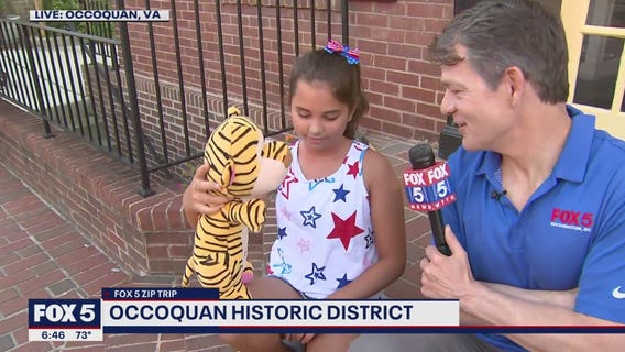 FOX 5 Zip Trip Occoquan: Tucker making friends and having fun!