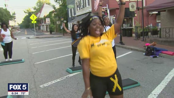FOX 5 Zip Trip Occoquan: Tucker and Claire are working out!