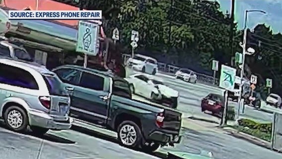 Pregnant mom's car stolen from carwash, crashed