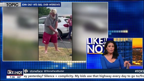 LIKE IT OR NOT: John Daly plays golf...over an interstate