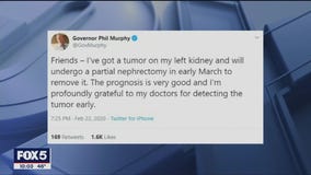 New Jersey governor reveals likely cancerous kidney tumor