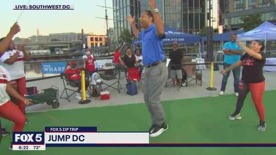 FOX 5 Zip Trip The Wharf: Fun jumping rope!