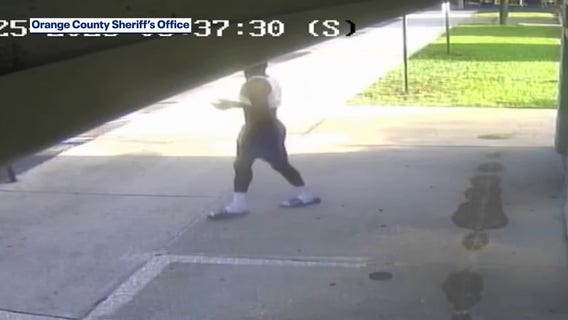 Video shows person of interest accused of attacking woman running