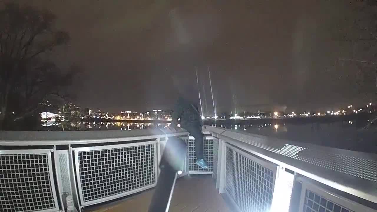 Newark cops help man threatening to jump into river