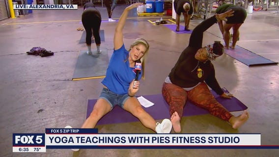 FOX 5 Zip Trip to Alexandria: PIES Fitness Yoga Studio