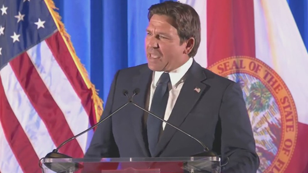 DeSantis clashes with protestors at Florida Freedom Forum