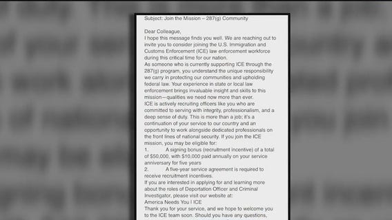 Some law enforcement fired up over ICE recruitment email