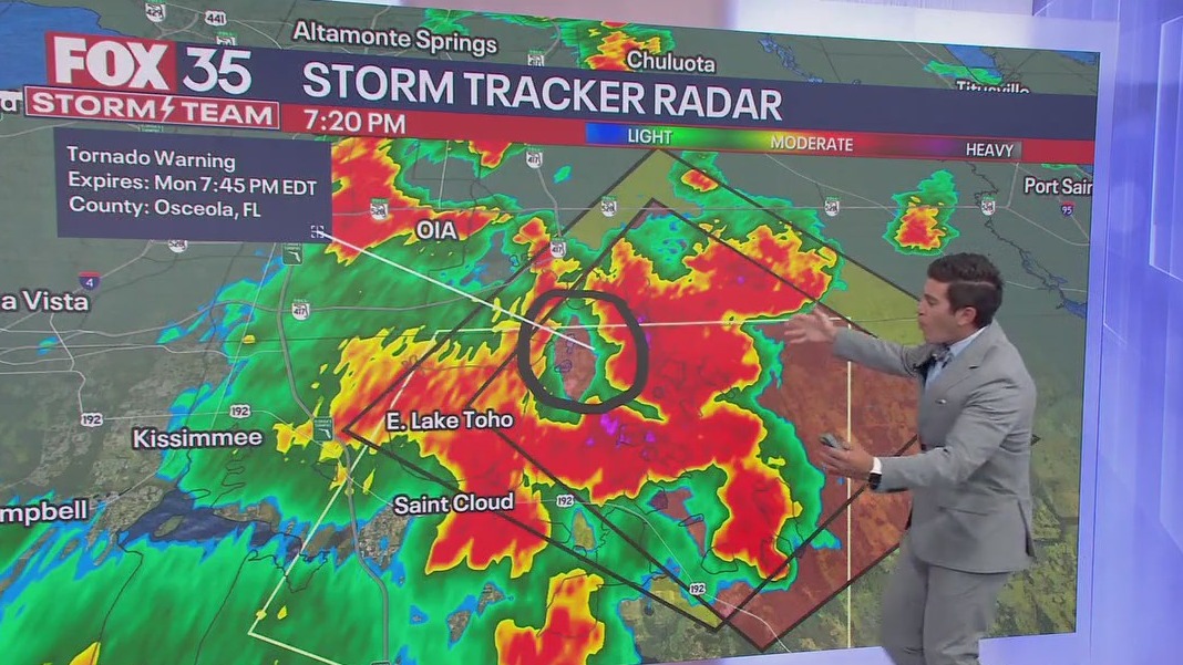 Tornado warning issued as severe storms pound Central Florida | FOX 51 ...