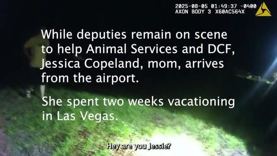 Video shows arrest of woman accused of leaving dogs, teen alone