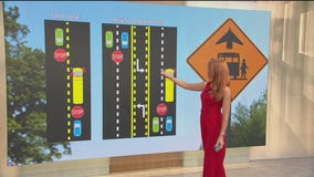 When should you stop for a school bus?