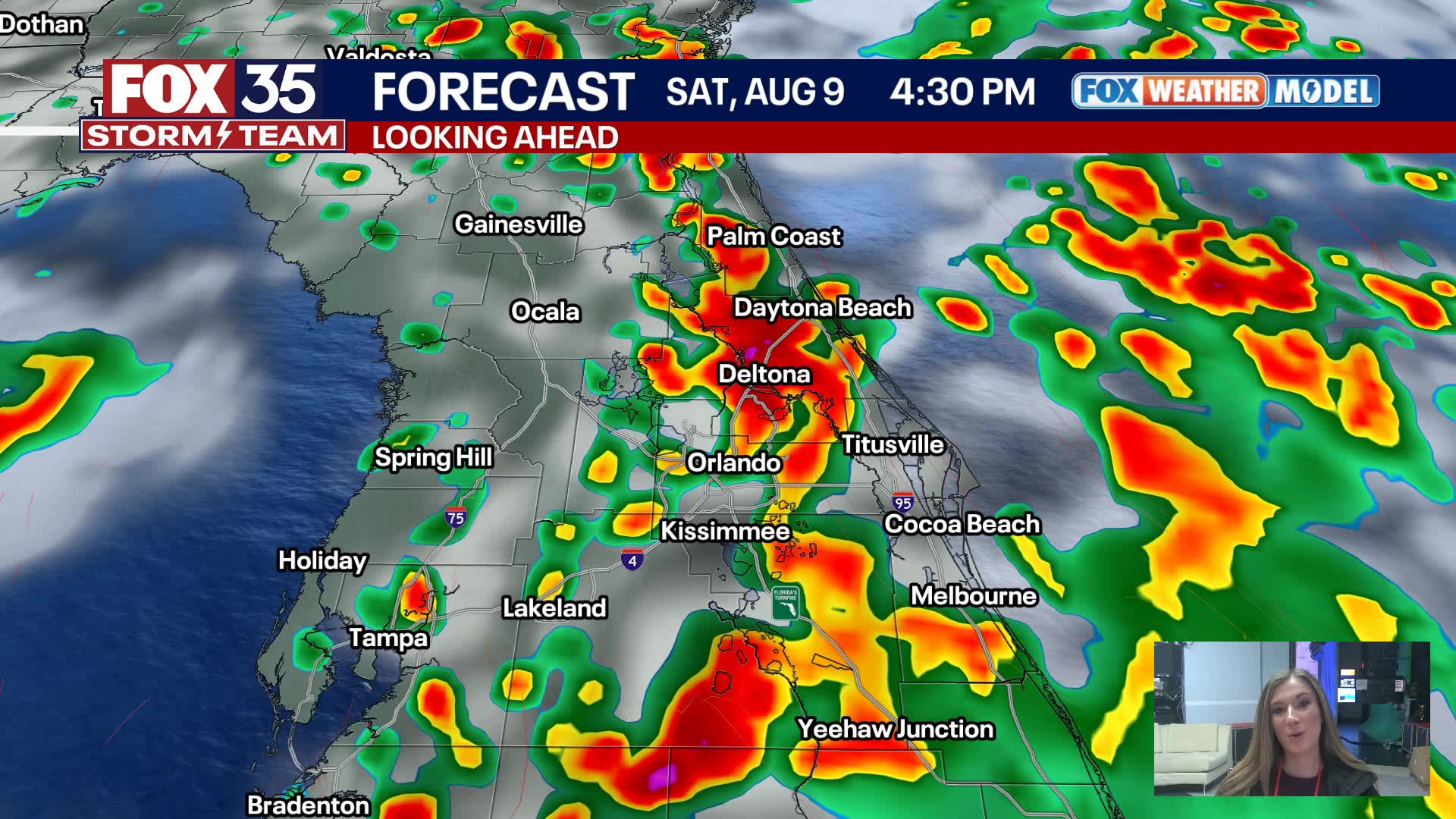 Orlando PM Weather Forecast: August 9, 2025