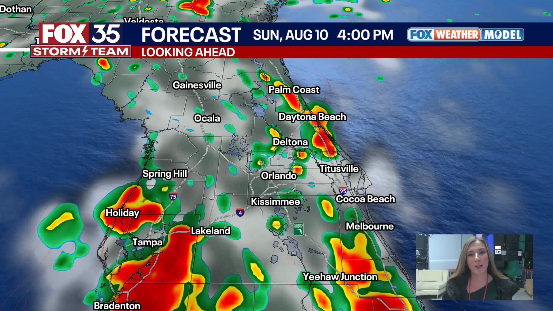 Orlando PM Weather Forecast: August 10, 2025