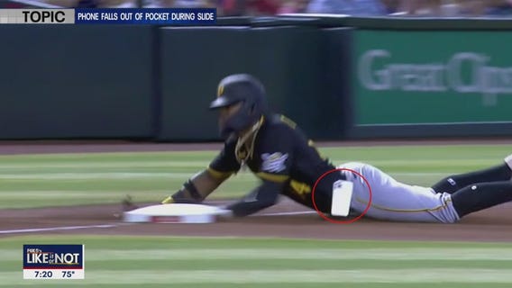 LIKE IT OR NOT: Phone falls out of pocket during slide