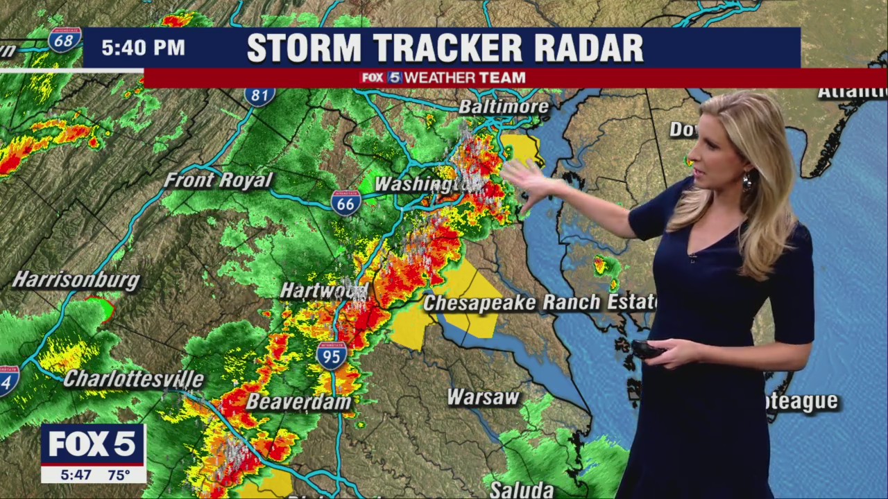 Tracking severe weather in DC region Wednesday