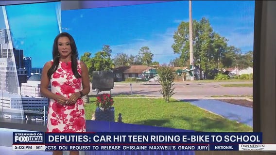 Deltona teen hit by car while biking to school