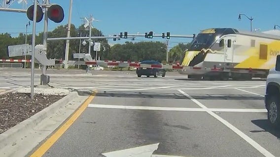 Brevard County driver almost hit by Brightline train