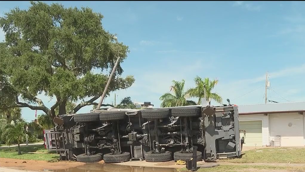Crane crushes home in Brevard County