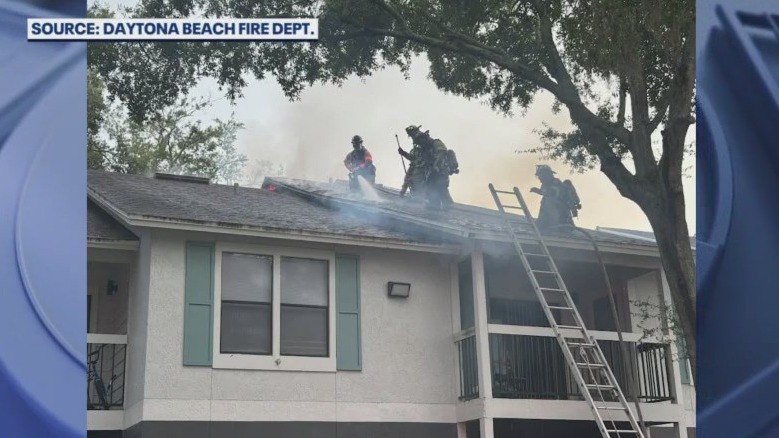 Lightning strike may have sparked apartment fire