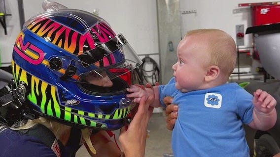 NASCAR?s newest mom hits the track in Daytona return