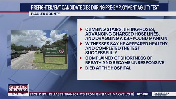 Florida EMT candidate dies during agility test