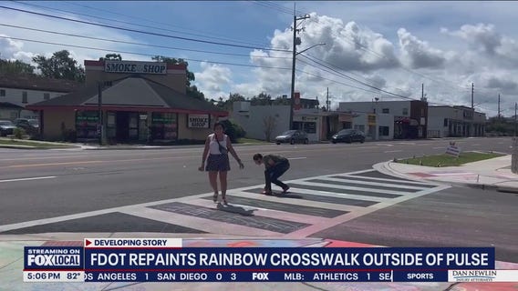 Orlando Pulse crosswalk painted black overnight - again