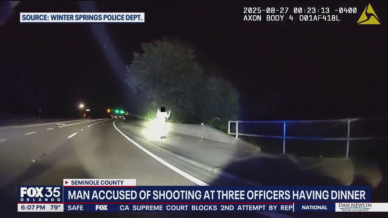Man accused of shooting at 3 Winter Springs officers