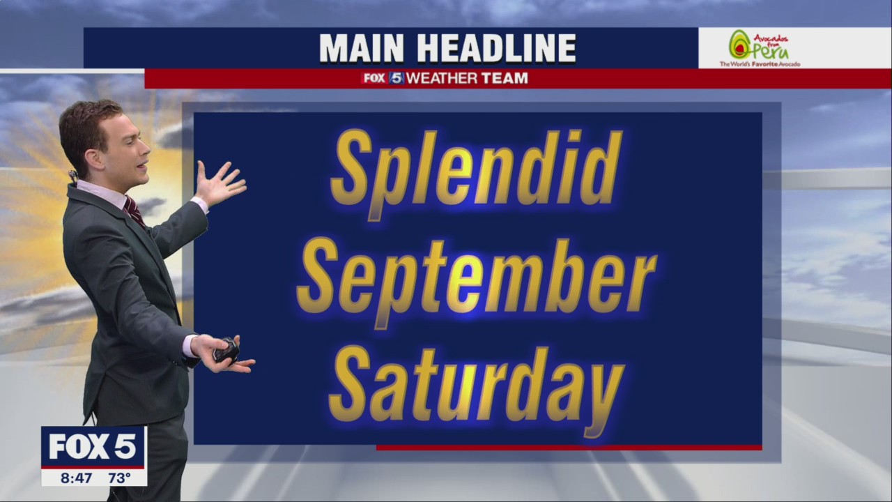 FOX 5 Weather forecast for Saturday, September 3