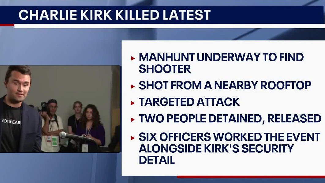 Authorities seeking info on Charlie Kirk shooter