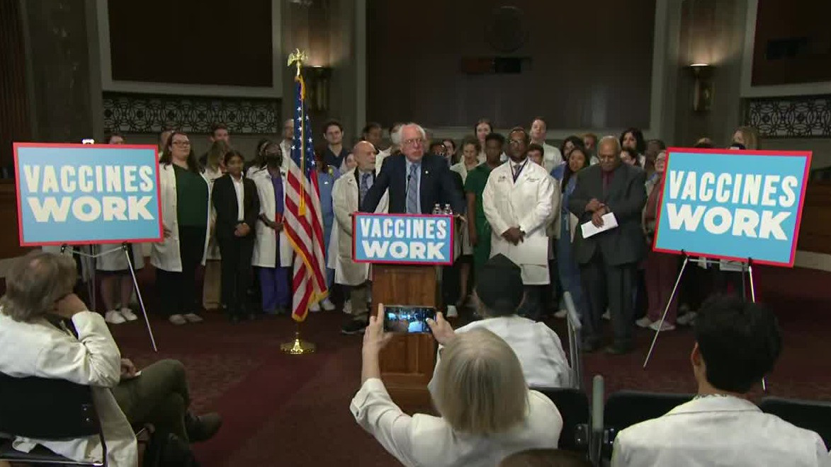 Sen. Sanders, public health officials speak on vaccines