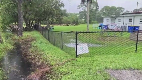 Heavy rains flood Edgewater school grounds