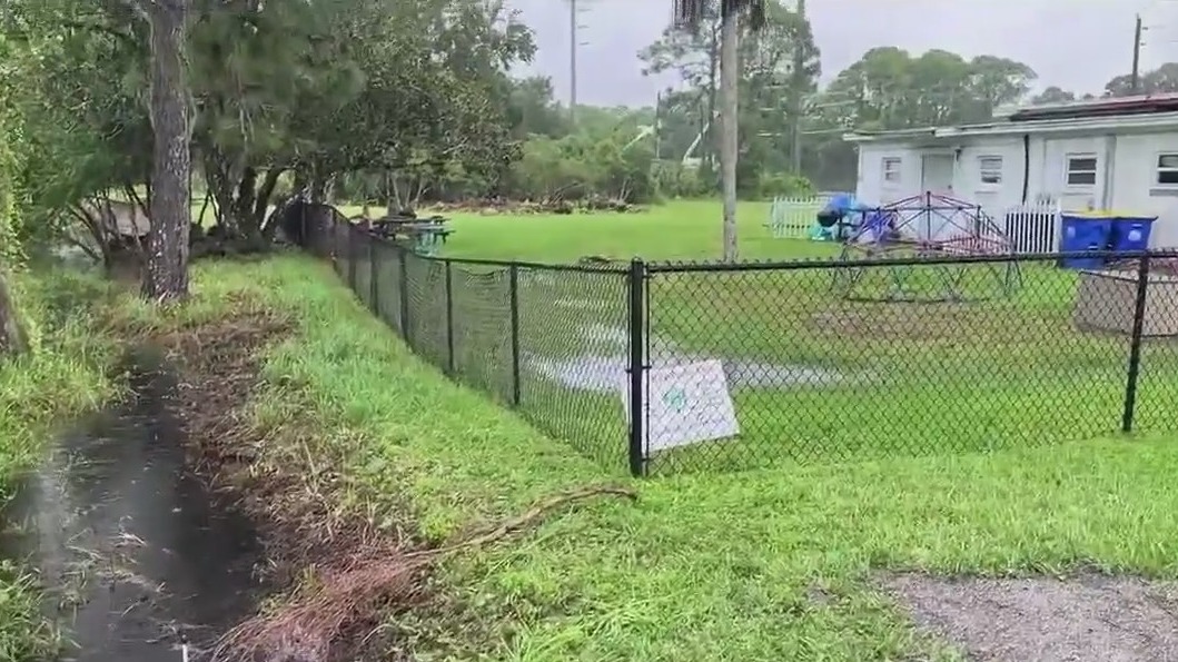 Heavy rains flood Edgewater school grounds