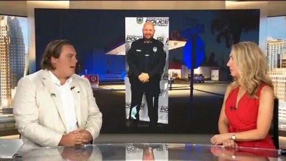 Edgewater mayor speaks after off-duty officer shot, killed