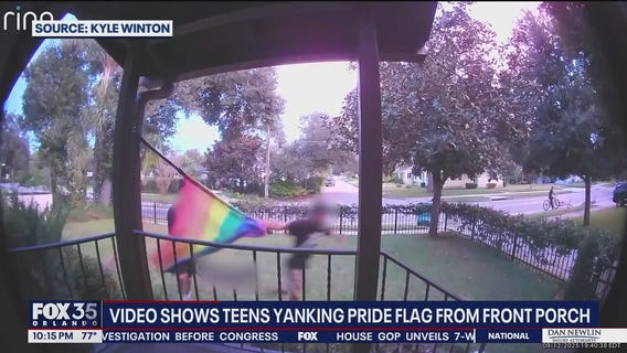 Video shows Pride flag ripped from homeowner's porch