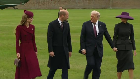 President Trump, First Lady arrive at Windsor Castle in UK