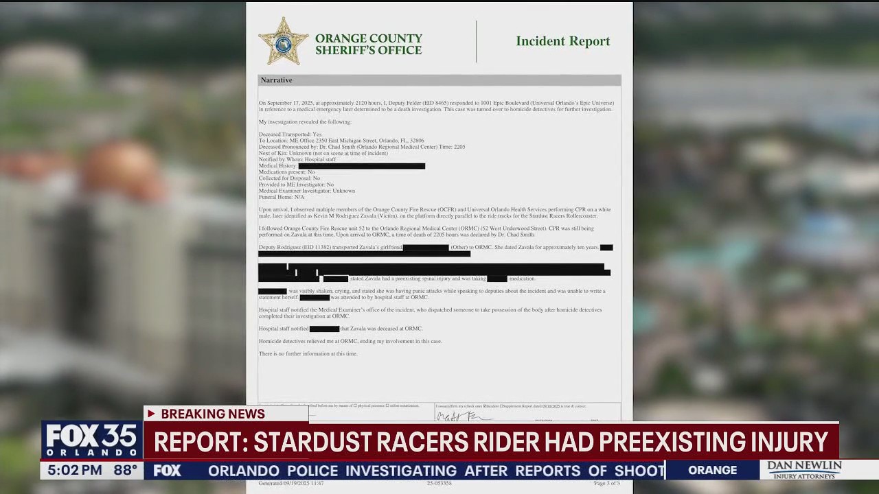 State inspectors at Epic Universe after rider death