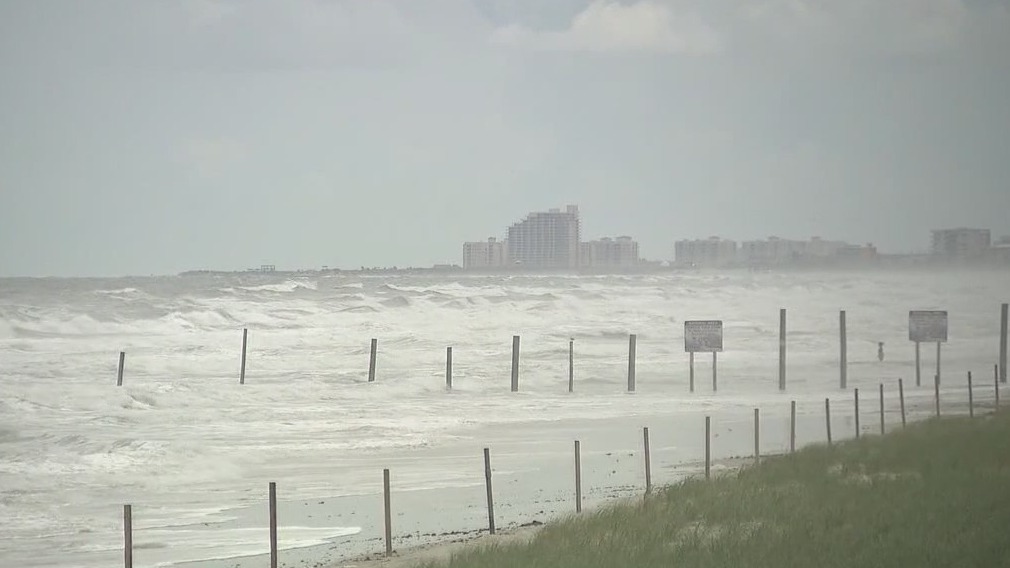 Tropical Storm Imelda brings rough surf, high winds