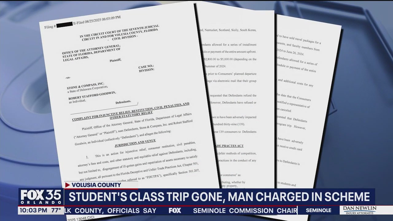 Travel agency owner accused of school trip scam