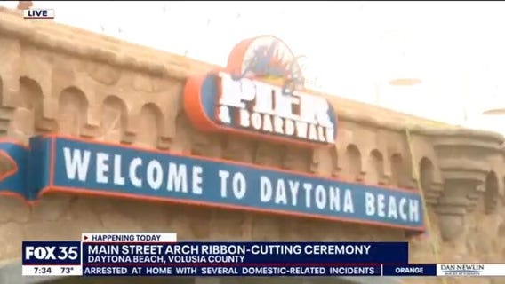 Main Street Arch ribbon-cutting ceremony in Daytona Beach