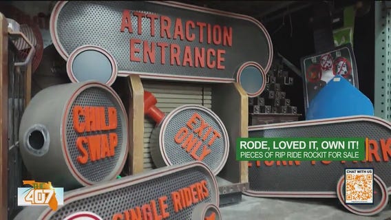 Retired Rip Ride Rockit coaster pieces at Lakeland Antique Mall