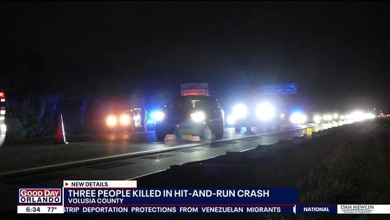 3 killed in Volusia County hit-and-run crash