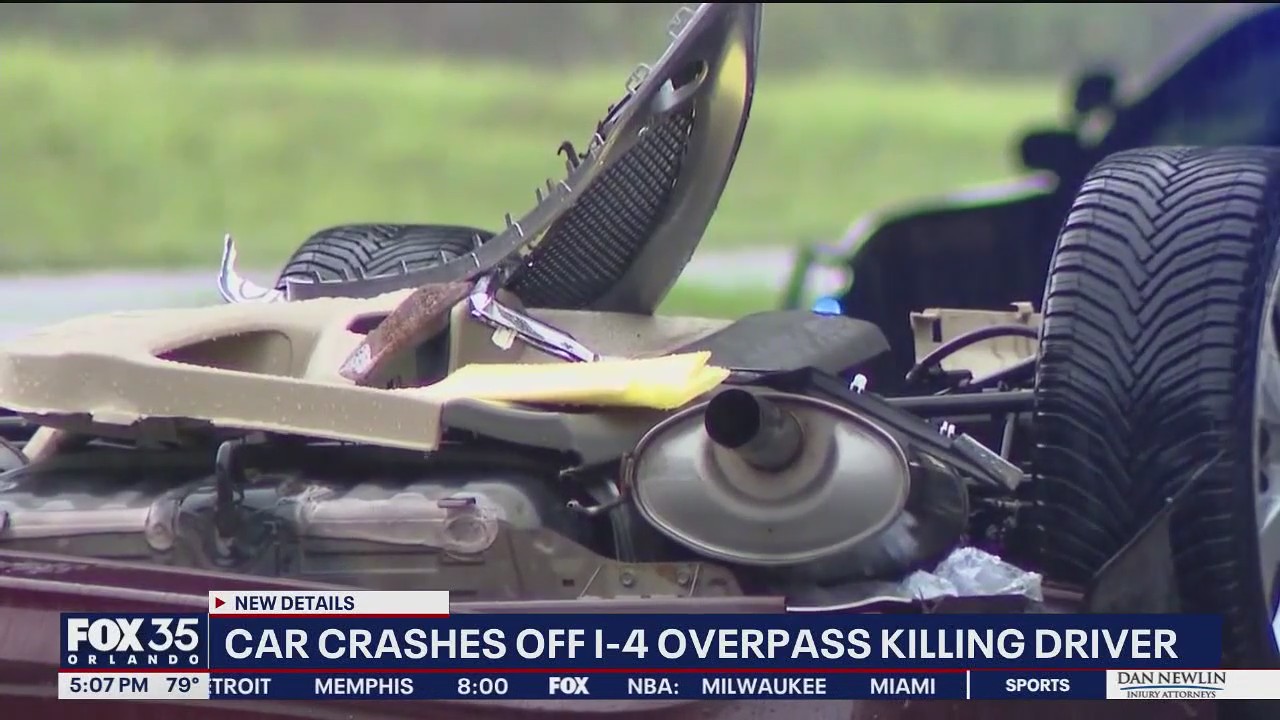 91-year-old man killed after car flips over overpass | FOX 51 Gainesville