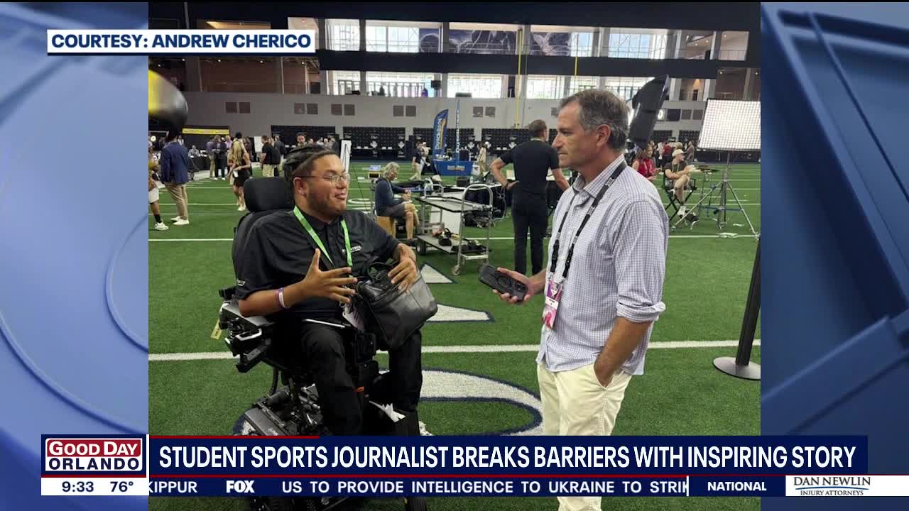 Student sports journalist shares inspiring story