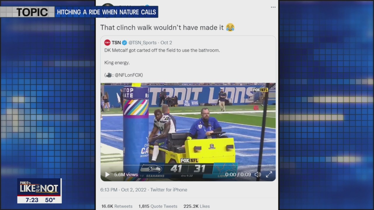 LIKE IT OR NOT: Hitching a ride when nature calls