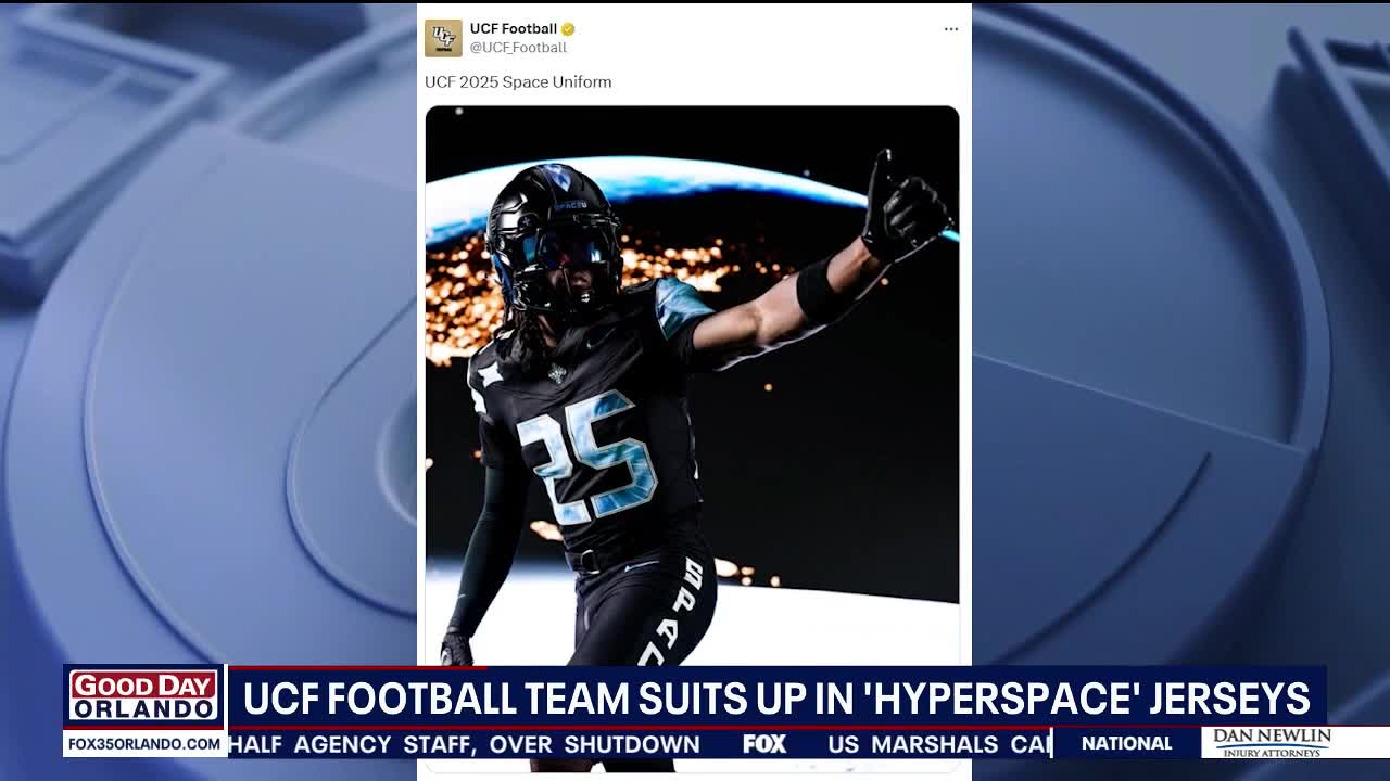 UCF Football team suits up in 'Hyperspace' jerseys